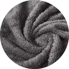 img 1 attached to 🛏️ Brentfords Super Soft Teddy Fleece Blanket - Large Charcoal Grey Throw Over Bed, Plush and Warm Sofa Bedspread - 60"x 78" Size