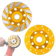 💎 tanzfrosch 2 pack 4 inch diamond cup grinding wheel: high performance turbo row grinding disc for concrete, granite, marble, rock, and cement polishing logo