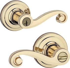 img 4 attached to 🔑 Enhance Home Safety and Hygiene with Lido Keyed Entry Lever: Microban Antimicrobial Protection & SmartKey Security in Polished Brass