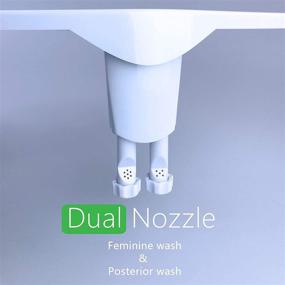 img 2 attached to GuardGets Bidet Toilet Seat Attachment with Dual Nozzle Spray for Toilets - A Space-Saving Left Hand Bidet Replacement, Ideal for Small Bathrooms and Feminine Hygiene