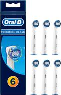 🦷 заменяемые насадки для зубных щеток braun oral-b precision clean - набор из 6 штук. логотип