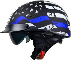 img 4 attached to 🔵 Vega Helmets 7850-024 Unisex-Adult Half Size Motorcycle Helmet - Back the Blue, Large: Top-rated Protection for All Riders