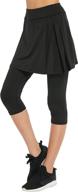 slimour women skirted leggings: versatile tennis skirt with attached capri leggings & pleated golf leggings логотип