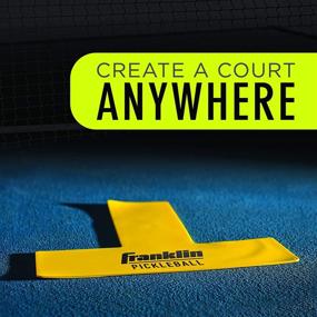 img 2 attached to 🎾 Franklin Sports Pickleball Court Marker Kit - Official Size Court Throw Down Markers with Tape Measure - Pickleball Court Lines Marking Set