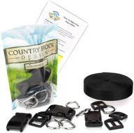 enhance your pet's style with the country brook design 1 inch deluxe dog collar kit made with black nylon webbing logo