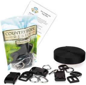 img 1 attached to Enhance Your Pet's Style with the Country Brook Design 1 Inch Deluxe Dog Collar Kit Made with Black Nylon Webbing