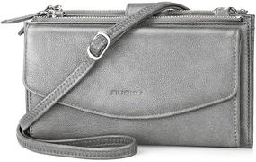 img 4 attached to 👜 Nuoku Travel Double Wristlet Crossbody: Stylish Handbags & Wallets for Women's Wristlets