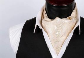 img 3 attached to Alizeal Paisley Cravat Handkerchief Green Men's Accessories for Ties, Cummerbunds & Pocket Squares