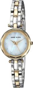 img 4 attached to 💎 Стильные женские наручные часы Anne Klein с кристаллами и двухцветным браслетом: идеальное сочетание элегантности и функциональности