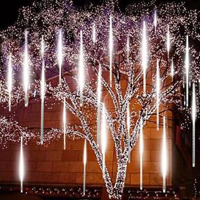 img 4 attached to 🌠 EAGWELL Upgraded Meteor Lights, 20-inch 10 Tube 540 LED Falling Cascading Meteor Light, Waterproof Meteor Shower Lights Outdoor for Holiday Party Wedding Christmas Tree Decoration - Cool White: Enhanced SEO