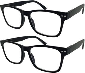 img 4 attached to 👓 Pack of 2 Bulk Multi Focus 3 Power Progressive Reading Glasses - No Line