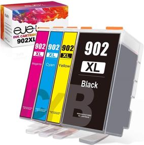 img 4 attached to 🖨️ ejet Compatible 902XL Ink Cartridges Replacement for HP 902XL HP 902 Ink Cartridges, with Newest Chip, for HP Officejet Pro 6968 6978 6962 6958 6954 6960 Printer Tray - 1 Black, 1 Yellow, 1 Magenta, 1 Cyan