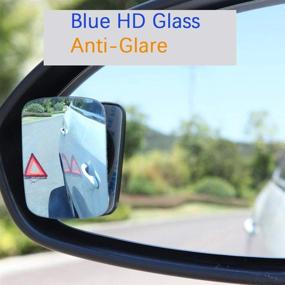 img 1 attached to Voroly Anti-Glare Blind Spot Mirror - HD Glass Adjustable Car Rear View Mirror for Enhanced Visibility - Pack of 2 (Rectangular)