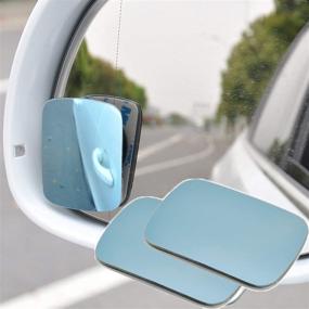 img 4 attached to Voroly Anti-Glare Blind Spot Mirror - HD Glass Adjustable Car Rear View Mirror for Enhanced Visibility - Pack of 2 (Rectangular)