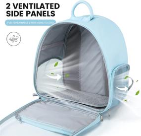 img 3 attached to YUAZWELA Backpack Ventilated Foldable Transparent