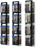 📚 versatile wall-mounted floating shelves: space-saving storage for video games, cds, dvds - 34 inch, set of 3 logo