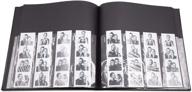 photo booth frames: stylish black cover wedding memory guest book album with 2x6 inch inserts - 40 black pages logo