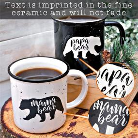 img 2 attached to Mama Bear and Papa Bear Mug Set 🐻 - Couple's Coffee Mugs, His and Hers Ceramic Mug Set