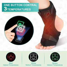 img 3 attached to 🌡️ Heated Plantar Fasciitis Support Brace: Advanced Night Splint for Achilles Tendonitis with Adjustable Temperature Control, Alleviating Drop Foot, Heel Pain, Arthritis, Sprains & Strains