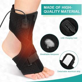 img 2 attached to 🌡️ Heated Plantar Fasciitis Support Brace: Advanced Night Splint for Achilles Tendonitis with Adjustable Temperature Control, Alleviating Drop Foot, Heel Pain, Arthritis, Sprains & Strains