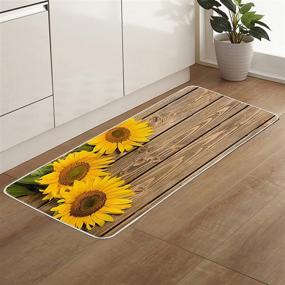 img 4 attached to ZEREAA Absorbent Sunflower Soft Non Skid 48Inches Kitchen & Dining