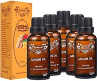 ginger oil lymphatic drainage massage: 5pack for swelling, pain relief, hair, and skin - with english user manual logo