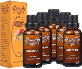 img 4 attached to Ginger Oil Lymphatic Drainage Massage: 5PACK for Swelling, Pain Relief, Hair, and Skin - With English User Manual