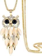 🦉 lifelike opal owl necklace - pingyongchang owls pendants, y-style necklaces with shiny sweater chain. spiritual energy gemstone jewelry for women, girls, boys, men, and owl lovers. logo