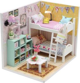 img 4 attached to Kisoy Romantic Dollhouse Miniature Creative Dolls & Accessories in Dollhouses