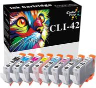 🖨️ premium cli-42 ink cartridge replacement - 8 colors - pixma pro-100 pro-110 printer logo