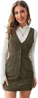 👗 corduroy sleeveless pinafore overall for women - floerns clothing logo