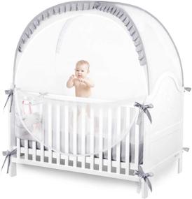 img 4 attached to 🏕️ JOINSI Safety Crib Tents: Secure Your Toddler with the Pop Up Baby Mosquito Net Bed Canopy