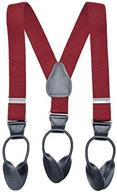 👶 kids' button-end leather suspenders for boys, girls, toddlers, and babies with button tabs logo