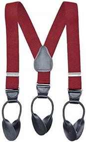 img 4 attached to 👶 Kids' Button-End Leather Suspenders for Boys, Girls, Toddlers, and Babies with Button Tabs
