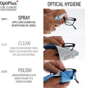 img 2 attached to 👓 OptiPlus Anti-Reflective Gel Lens Cleaner: Streak-Free Glasses Cleaning Solution with Dual-Purpose Microfiber Cloth