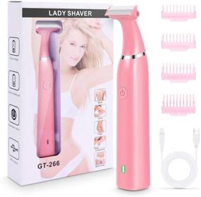 img 4 attached to 🪒 Renfox Electric Razor for Women - Rechargeable Pubic Hair Trimmer with 4 Trimming Combs