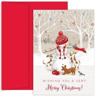 🎄 masterpiece studios holiday collection snowman & friends christmas cards, 18-count boxed set with envelopes logo