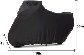 img 2 attached to 🏍️ Stretchable Velvet Indoor Motorcycle Cover for Motorbikes - 116 x 43 x 55 inches