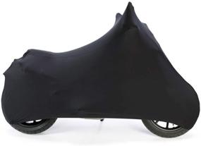 img 1 attached to 🏍️ Stretchable Velvet Indoor Motorcycle Cover for Motorbikes - 116 x 43 x 55 inches