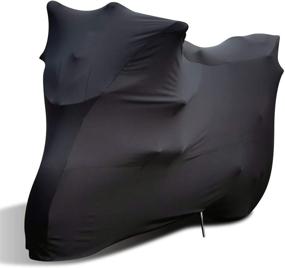 img 4 attached to 🏍️ Stretchable Velvet Indoor Motorcycle Cover for Motorbikes - 116 x 43 x 55 inches