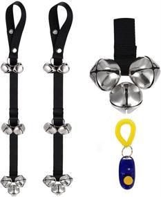 img 4 attached to 🔔 Premium Quality MoYag Dog DoorBells for Potty Training (2 Pack) with Extra Loud Bells & 1 Pet Training Clicker - Adjustable Pet Door Bells for Puppy Training and House Training