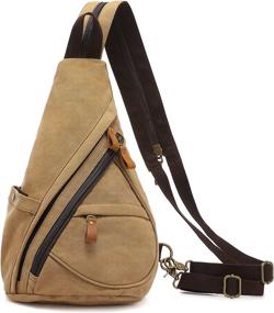 img 4 attached to LOVEVOOK Crossbody Backpack Shoulder Zippered Backpacks in Casual Daypacks