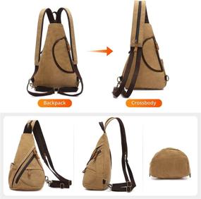 img 2 attached to LOVEVOOK Crossbody Backpack Shoulder Zippered Backpacks in Casual Daypacks