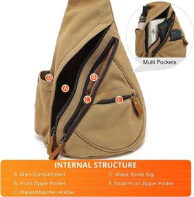 img 1 attached to LOVEVOOK Crossbody Backpack Shoulder Zippered Backpacks in Casual Daypacks