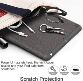 img 2 attached to 📱 Soke iPad 9.7 2018/2017 Case with Pencil Holder, Smart Trifold Stand, Dark Grey