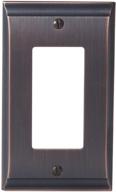 🔲 amerock wall plate in oil rubbed bronze - 1 rocker switch plate cover, candler design, 1 pack, decora wall plate, light switch cover логотип