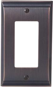 img 3 attached to 🔲 Amerock Wall Plate in Oil Rubbed Bronze - 1 Rocker Switch Plate Cover, Candler Design, 1 Pack, Decora Wall Plate, Light Switch Cover