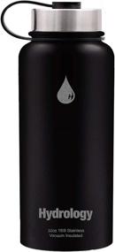 img 1 attached to 40 oz Hydrology Sports Water Bottle - Triple-Lid Design | Double Wall Vacuum Insulated Stainless Steel Hydro Sports Water Flask - Maintains Cold and Hot Beverages