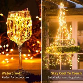 img 3 attached to 🌟 Minetom Fairy Lights Plug in, 40Ft 120 LED Waterproof Copper Wire Firefly Lights, with Remote and UL Adaptor, Starry String Lights for Wedding, Indoor, Outdoor, Christmas, Garden Decoration - Warm White