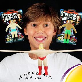 img 1 attached to 🤼 JA-RU Stretchy Toy Wrestler Figures - Squish, Pull, and Stretch for Endless Fun! (3 Pack Bulk) Stress Relief Toys for Kids and Adults - Party Favor and Armstrong Stretch Toys for Boys and Girls - Item #4307-3p